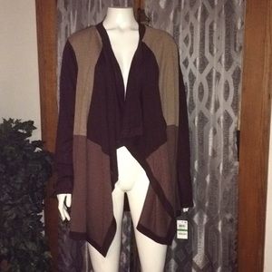 KAREN SCOTT Open-Front Cardigan